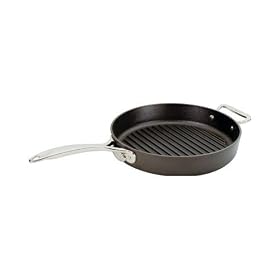 Lodge Cast-Iron 12" Grill Pan- Black by Lodge