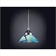 Refraction Mini Pendant in Polished Chrome and Caribbean Glass