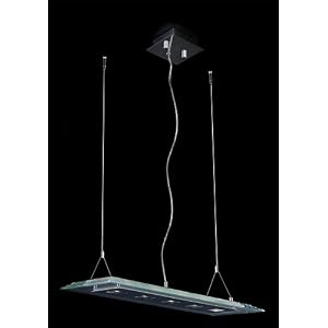 ET2 Strato E20725-18 Linear (2H x 10W) Pool Table 5 Light 175 watt Pendant in Chrome