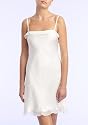 Vera Wang Ruffled Short Satin Gown Sleepwear