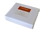 Natural Comfort Elegant 300 TC White Duvet Cover, Single Ply 100-Percent Egyptian Cotton Checker Pattern, King/California King