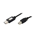 Câble d'Imprimante USB A-B (Canon Printer Cable) pour TOUS Canon Imprimantes (Voir la Description pour les Modèles Compatibles) - Inclus: MP110 MP130 MP140 MP150 MP160 MP170 MP180 MP190 MP210 MP220 MP240 MP250 MP260 MP270 MP272 MP280 MP330 MP370 MP410 MP430 MP450