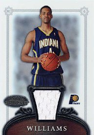 Shawne Williams 2007 Topps Bowman Sterling Game-Worn Jersey Rookie Card #59 - Indiana Pacers
