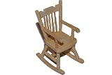 Schaukelstuhl Stuhl aus Holz Miniatur für Puppenstube Puppenhaus Maßstab 1:12