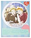 Lucy and Ethel Friends Metal Sign