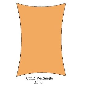 8' X 12' Sand Rectangle Premium Quality Sun Shade Sail