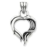Sterling Silver Antiqued Gothic Pendant - JewelryWeb