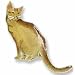 Jewelry : Clearly Charming Kitty Sterling Silver and Enamel Pin