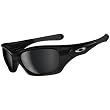 Oakley Pit Bull Men's Polarized Active Designer Sunglasses - Polished Black/Black Iridium