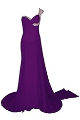 One Shoulder Chiffon Backless Mermaid Prom Dress/Party Dress 