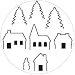 Martha Stewart Crafts - Holiday - Craft Punch - Large Double - Pop Up Frosty Village