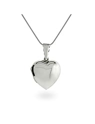 Sterling Silver Plain Puffed Heart Locket