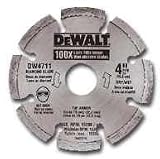 DeWalt DW4711 Industrial 4-Inch Dry Cutting Segmented Diamond Saw Blade with 5/8-inch or 7/8-Inch Arbor