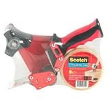 Scotch Packaging Tape w/ pistol grip dispenser, 1.88 in x 54.6 yd (48mm x50m)