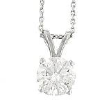 1.27cttw Round Diamond Pendant on Chain Egl F-G/SI2
