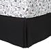 450tc Egyptian Cotton Solid Black Twin Extra Long Size Pleated Tailored Bed Skirt with 15 Inches Drop and Split Corners Twin XL
