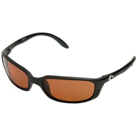 Costa Del Mar Brine Polarized Sunglasses - Costa 580 Polycarbonate Lens Matte Black/Copper, One Size Costa Del Mar Brine Polarized Sunglasses - Costa 580 Polycarbonate Lens Matte Black/Copper, One Size