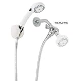 Alsons 410DPBPK Full Spray Hand Shower with Three-Way Diverter Unit, White/Chrome