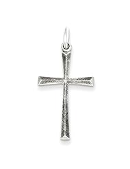 Sterling Silver Antiqued Cross Charm
