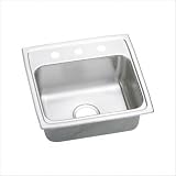 Elkay PSR19182 Gourmet Pacemaker ADA Compliant 2 Hole Faucet Drilling Single Bowl Sink with Optional Stainless Butler Cleaner