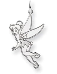 Disneys Flying Tinker Bell Charm in Sterling Silver