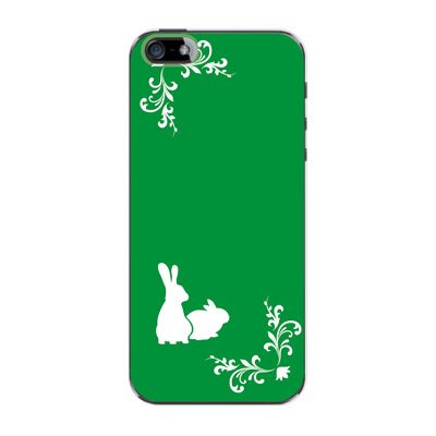 ２匹のうさぎ TYPE1ウサギ 【グリーン】 / iPhone5ケース【iphone5 ケース カバー】【スマホケース】【スマートフォン ケース】