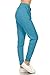Leggings Depot JGA128-TURQUOISE-S Jogger Track Pants w/Pockets, Small