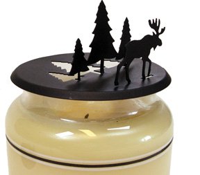 Moose/Pine Candle Jar Topper
