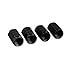 HOTSYSTEM High-quality 4 x Tire Wheel Rims Stem Air Valve Caps Tyre Cover Car Truck Bike Black Aluminum