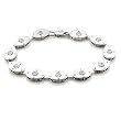Rhodium Brass Bracelet with Clear CZ- 7.5'' long