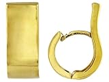 18KT POLISHED J-HOOP EARRINGS