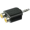 Adapter 3.5mm Stecker Stereo auf 2x Cinch Kupplung