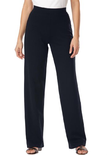Women's Plus Size Tall pants in stretchy ponte knit