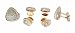 Gold plated cufflinks and shirt stud set with crystal accent. Presentation boxed.