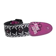Daisy Rock Guitar Strap, Pink Skulls