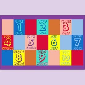 Numbers English & Spanish Mat - 48