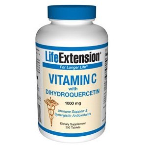 Life Extension Vitamin C 1000mg with dihydroquercetin Tablets, 250-Count