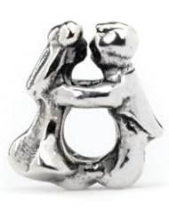 Novobeads Bride and Groom Sterling Silver Charm Bead - Made in USA w imported materials - Fits all major bead bracelets