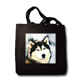 Dogs Siberian Husky - Staring Siberian Husky - Tote Bags