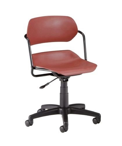 OFM 200-A10-WINE Armless Plastic Swivel Chair-Wine