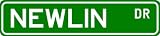 NEWLIN Street Name Sign ~ Personalized Family Lastname Sign ~ Gameroom, Basement, Garage Sign
