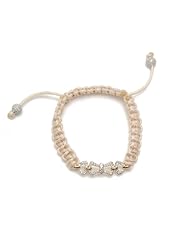 18kt Solid Gold Diamond Macrame Bracelet Handmade Jewelry