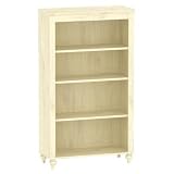 Volcano Dusk 4-Shelf Bookcase in Antique White Finish