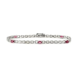 14k White Gold Pink Tourmaline Bracelet (1.25 ctw) by
