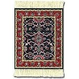 Fiberlok 4 Piece Set Bergamo CoasterRugs, Hand Washable Coaster Pad & Desk Protector.