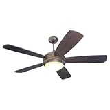 IMAGE OF Monte Carlo 5DI52RBD-L Discus 52-Inch 5-Blade Ceiling Fan with Light Kit, Roman Bronze
