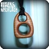 Organic Wooden Teething Necklace, Funky