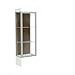 Waddell Edge Series Floor Display Case Base Color: Frosty White, Frame Color: Satin, Case Backing: Chocolate