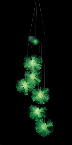 Hanging Green Retro LED Fiber Optic Starburst Mobile