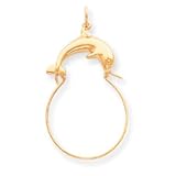 14k Gold Dolphin Charm Holder